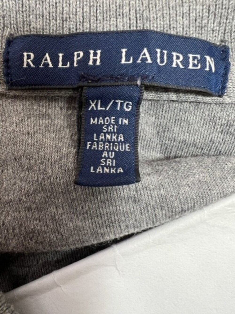 Polo Ralph Lauren XL Cotton Dress Gray Short Sleeve EUC  (#2116) - Picture 4 of 6